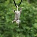 Tiny Possum Necklace - needle felted