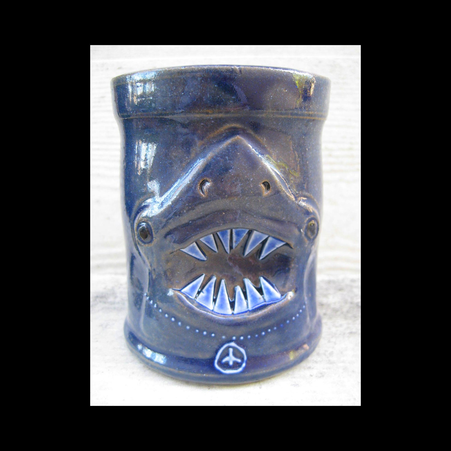 peace shark coffee mug