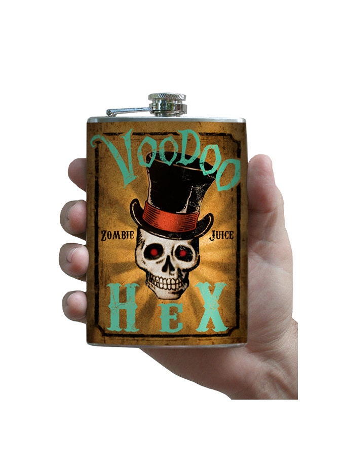 Voodoo Hex flask - stainless steel - 8oz.