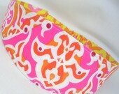 Headband Sculpted Garden in Creamsicle and Ella in Orange reversible women hairband