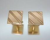 Vintage Striped Swank Cuff Links Cufflinks