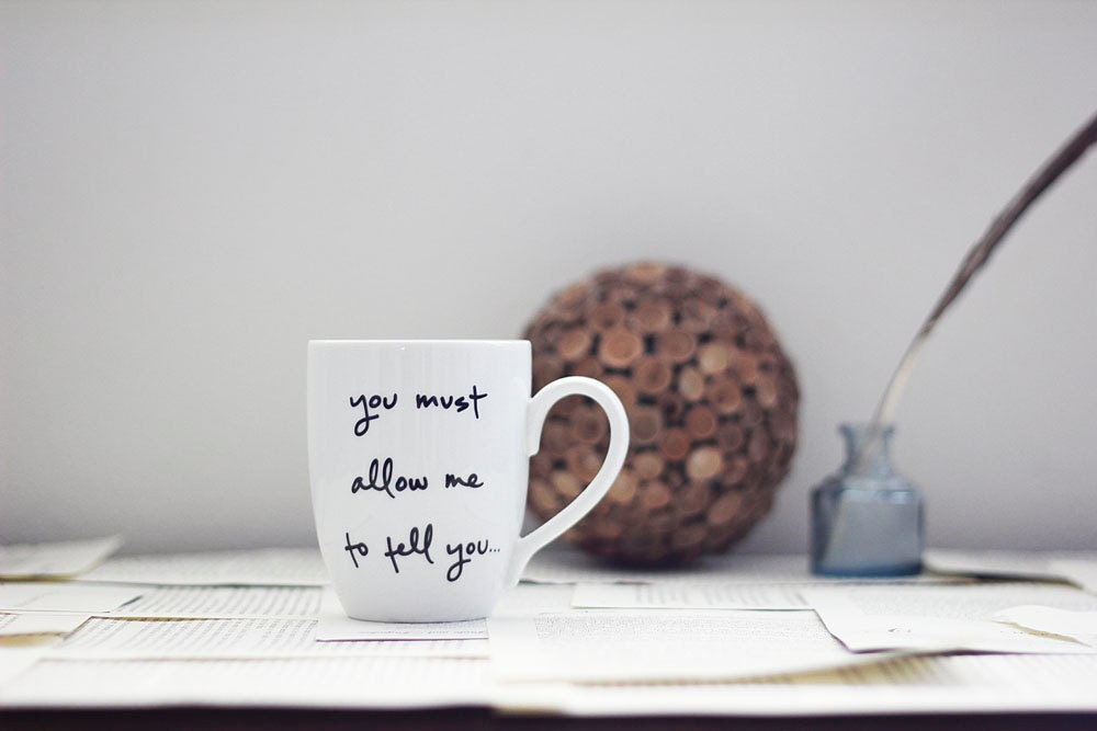 Mr. Darcy Proposal Mug - Jane Austen
