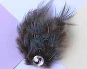 Shimmer Pheasant Feather Hair Clip