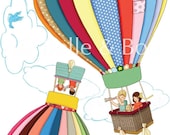 Hot Air Balloons Wall Stickers