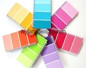 Kids' PAINT CHIP NOTEBOOK / Recycled Upcycled Journal - Spiral Bound and Eco Friendly