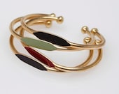 3 Bracelet Gift Special Hand Painted Brass ID Bracelets