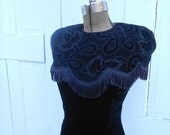 Black Cocktail Dress Velvet Bodycon Small