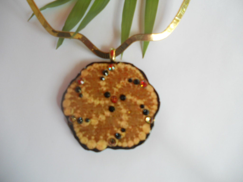 Golden Thoughts Wearable Art Pendant