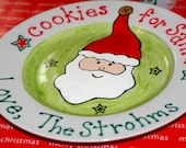 Personalized Cookies for Santa Claus Plate Custom with your family's or your children's names