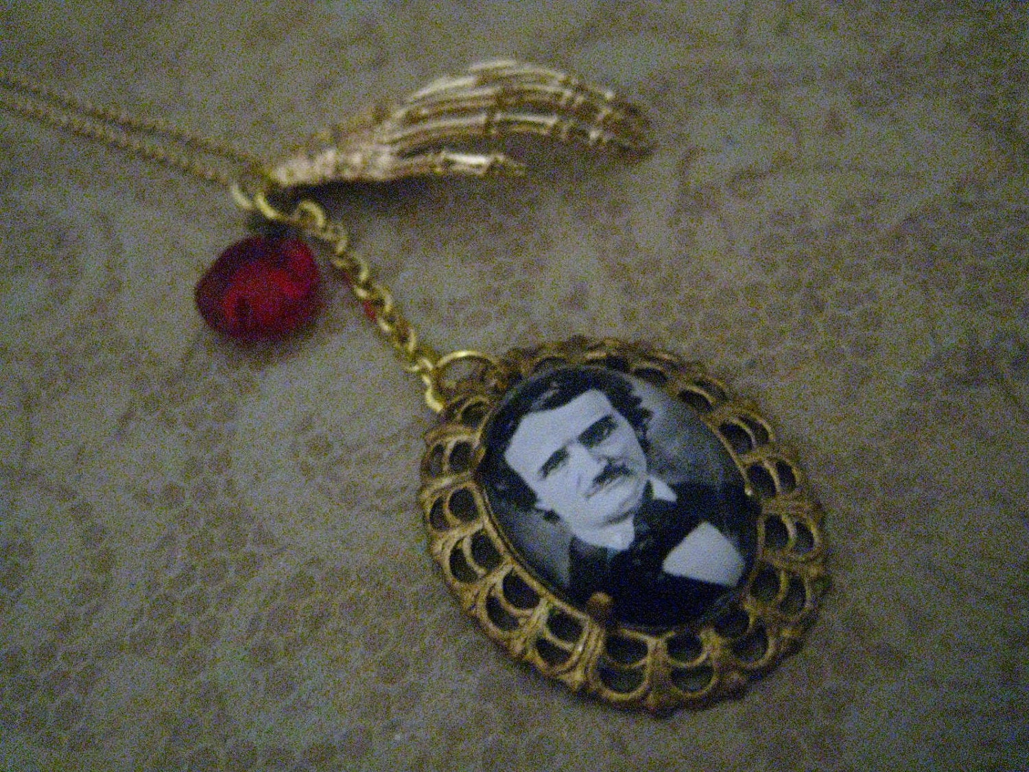 Edgar Allan Poe Charm Necklace