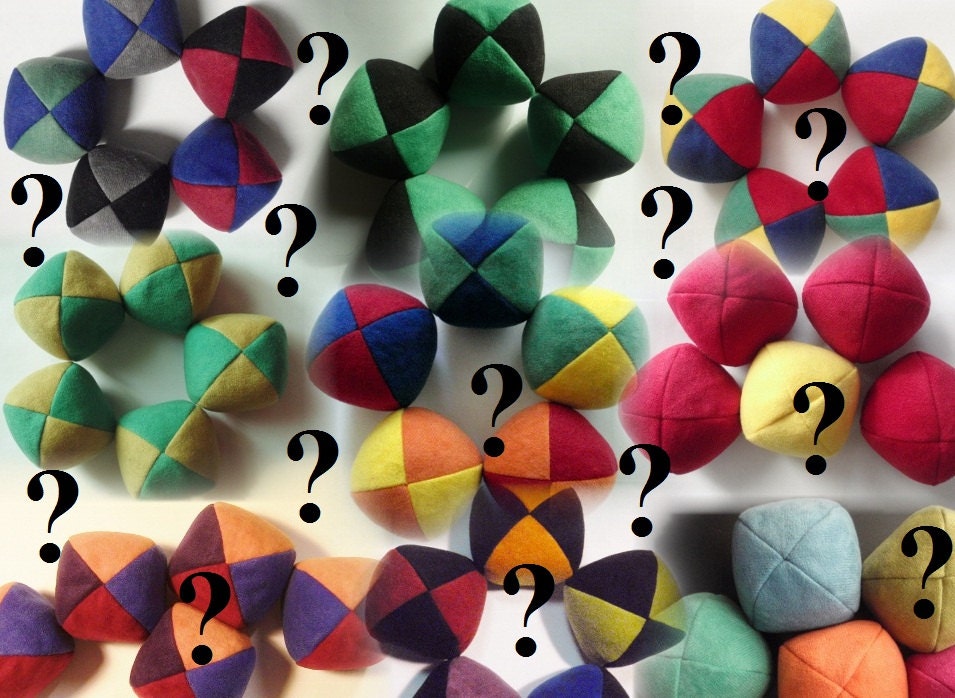 5 Surprise SOFT JUGGLING BALLS (no Bag) You Choose Size 95g or 125gram