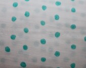Nani Iro Japanese Fabric Pocho - aqua on white