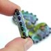 Summer Blooms - Handmade Lampwork Glass Bead Set in Black, Purple, Aqua, Lime and Orange (3) OOAK