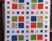 Modern Lap or Baby Quilt - Summertime Squares