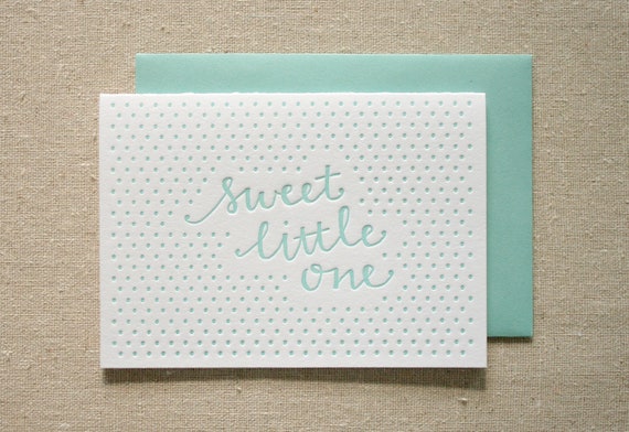 Little One Boy Letterpress Card