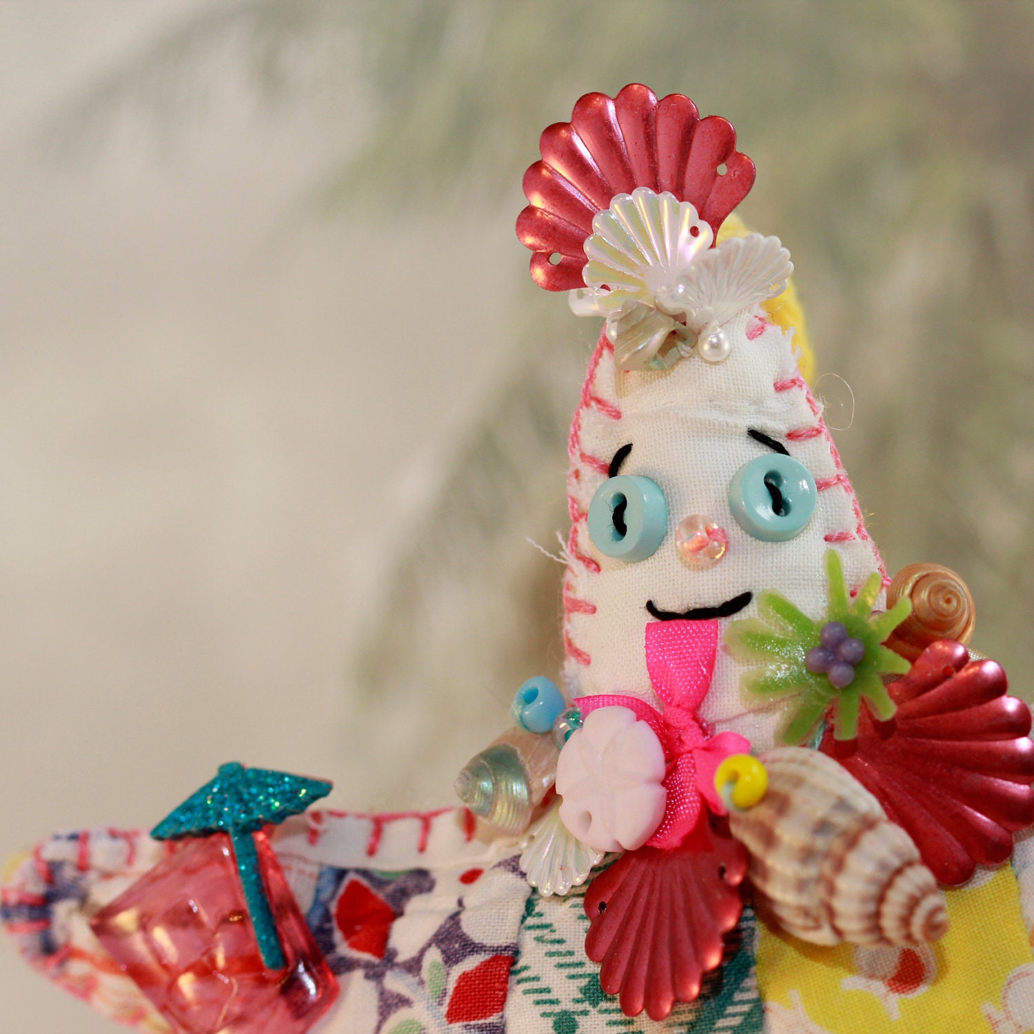 Sea Side Sally - Star Fish Quilty Critter - Hula Beach Party Girl