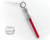 Red Star Wars Light Saber Necklace :) made with LEGO bricks