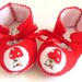 Red Mushroom Toadstool Baby Unisex Booties. ECO Felt Baby Bootie Booties Baby Boots. Baby Shower Gift. Baby First Shoes