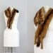 1940s Triple Mink stole scarf wrap