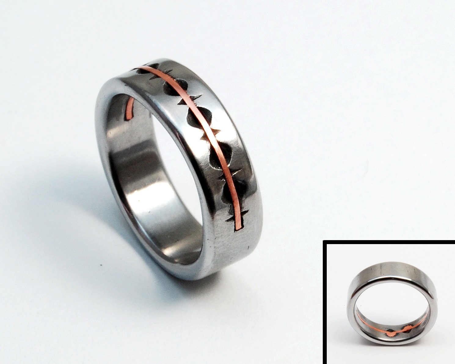 Cut Edges iron and copper ring