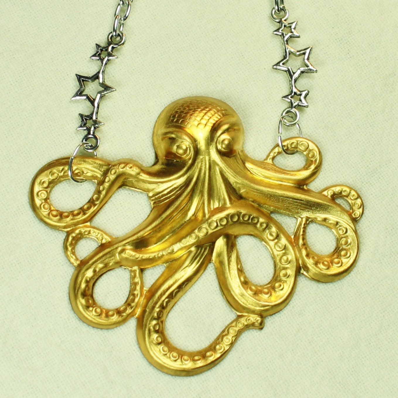 Octopus and Stars  Necklace