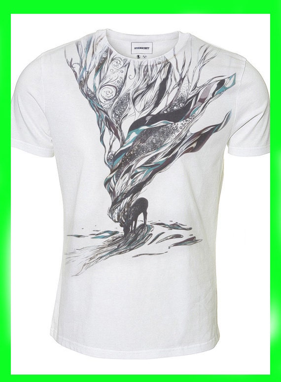 Deer, Branches, Antlers, nature, fantasy shirt, Dream, Available S M