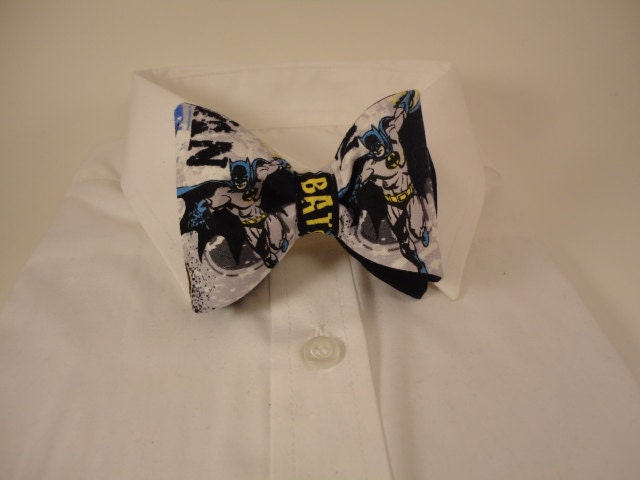 Bow tie made from Batman Comics Fabric