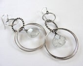 Sterling Silver Rutilated Quartz Briolette Earrings