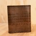 Leather Trifold Wallet - Antique Black  - Personalized Smokey Pattern