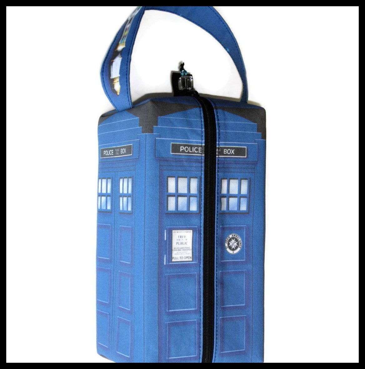 PRE-ORDER Boxy Bag Knitting Project Bag - Doctor Who Police Box