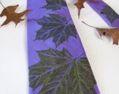 Mens Silk Necktie-Sugar Maple Leaves-Mens tie-Mens Fashion