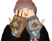 PDF crochet pattern - Granny mitts - fingerless gloves around a granny square - Easy crochet with pictorial
