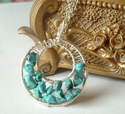 Turquoise Goddess Wrap Necklace Petite