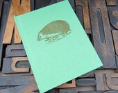 Hedgehog Journal in Green - Small Lined