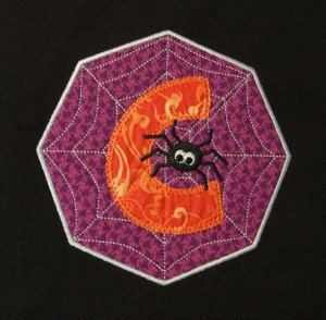 Halloween Spiderweb Initial Tshirt Shirt Custom NB 3m 6m 12m 18m 2 3 4 Personalized