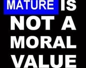 Mature Free Will Hate h8 is Not a Moral Value Virtue Freedom of Religion Giclée Printed Art Sew on 3 x 3in Twill Back Patch Free S/h MBG