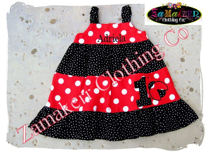 Lady Bug Birthday Dress - Infant Toddler Baby Girl Ladybug Birthday Dress Sizes 3, 6, 9, 12, 18, 24 month, 2, 2t, 3t, 3, 4, 4t, 5, 6, 7, 8