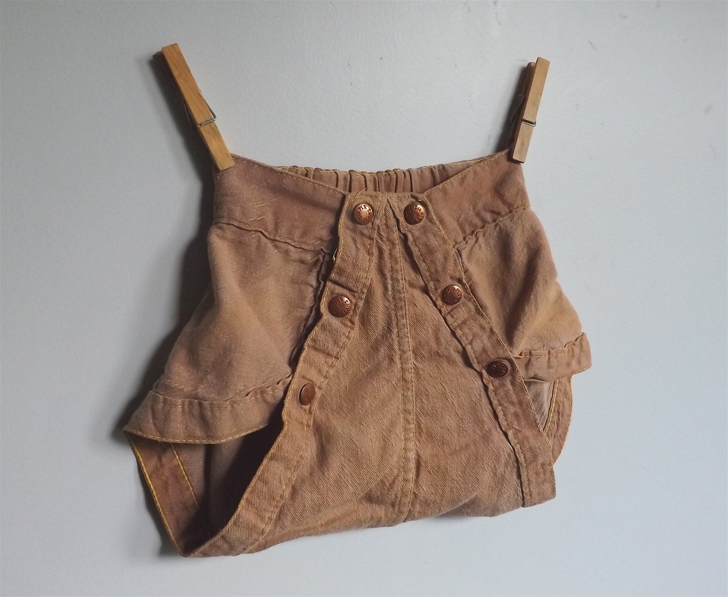 SALE Vintage 1950s Diaper Jeans from Greenville, Texas, was USD 12.00