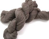 Recycled yarn - dark green/brown merino, lace weight