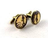 Cufflinks - Steampunk Clockwork Cuff links Gift Boxed