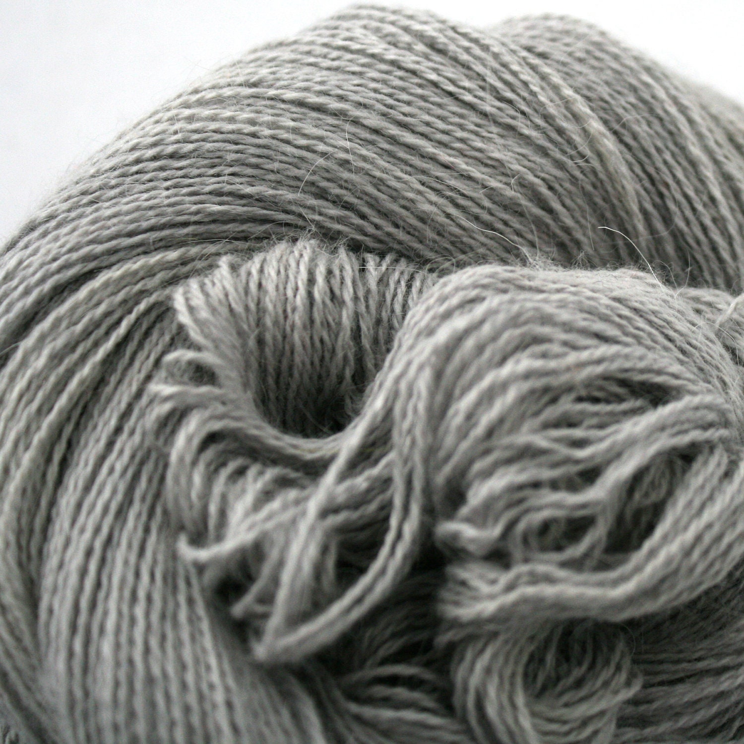 Hand Dyed Angora Silk Laceweight Yarn 435yds 50g Mourning Dove