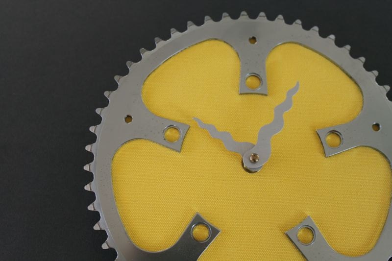 bicycle clock - lemon yellow