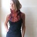 iLEAiYE Chunky Cowl scarf, in a Red marble toned yarn LTD Edition