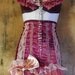 Purple girdle skirt lace burgundy satin ruffles bow vintage victorian romantic small medium by vintage opulence on Etsy
