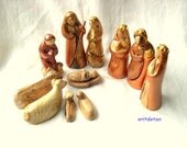 Nativity set made of olive wood, hand carved in Bethlehem hand painted in Holy Land-YOU MAY ORDER