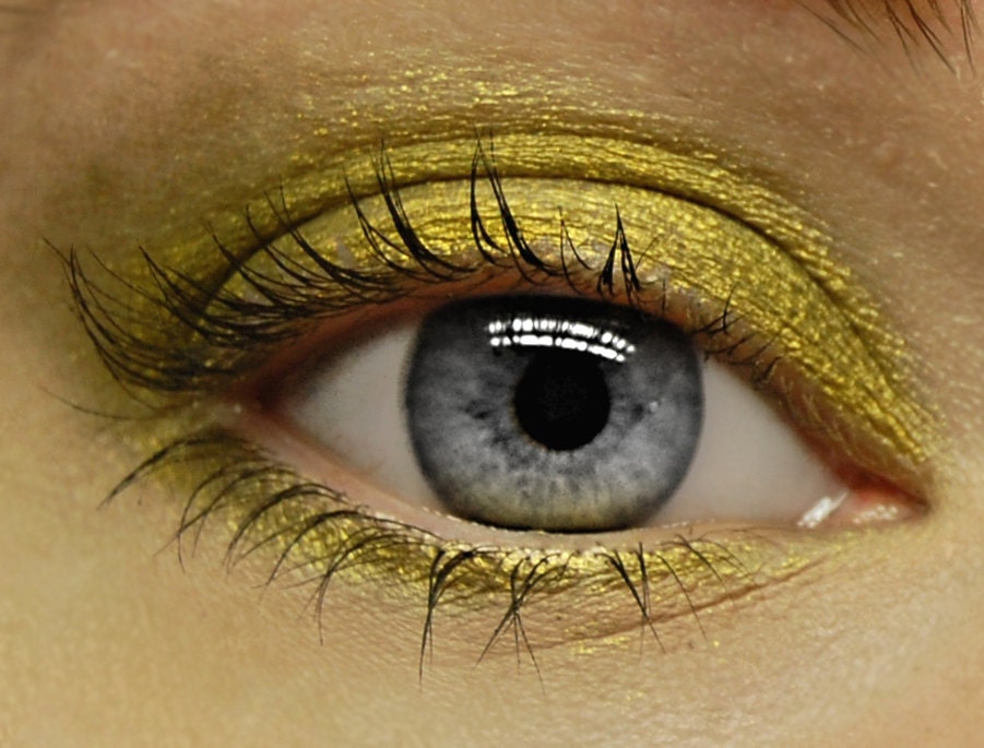 Moving SALE - Metallic Eyeshadow Olive Green - ELAIA Mineral Eye Shadow MINI - Metallic Olive Green Mineral Pigment - 3 gram Jar