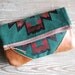 Southwestern Leather Fold-over Clutch