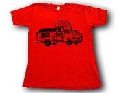 Big Dummy Woodblock Printed Tee Shirt in hand printed gift box