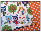 Goldilocks and the Three Bears Pair of Reversible Cloth Lunch Napkins