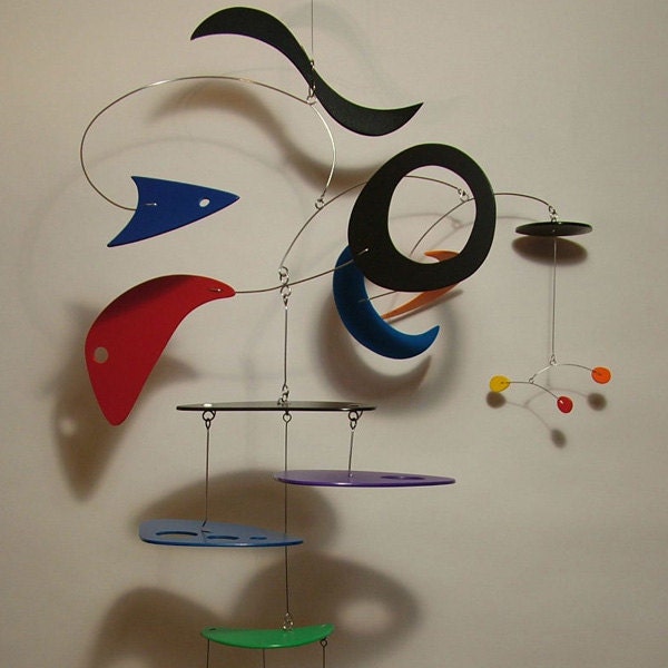 Colorful HiRise Original Modern Retro Hanging Mobile Art Sculpture ON SALE -100.oo